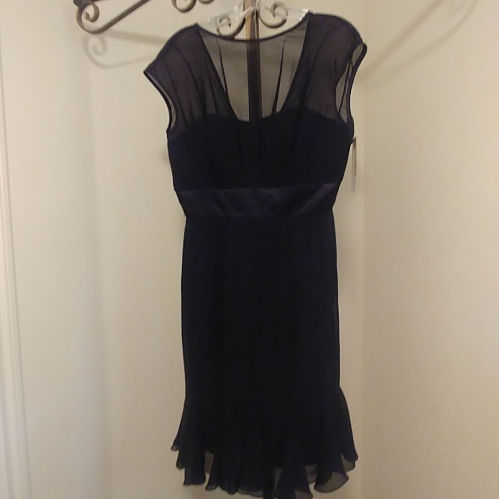 Black chiffon dress